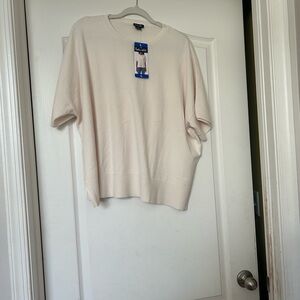 Splendid Cream Crewneck short sleeve Sweater/top